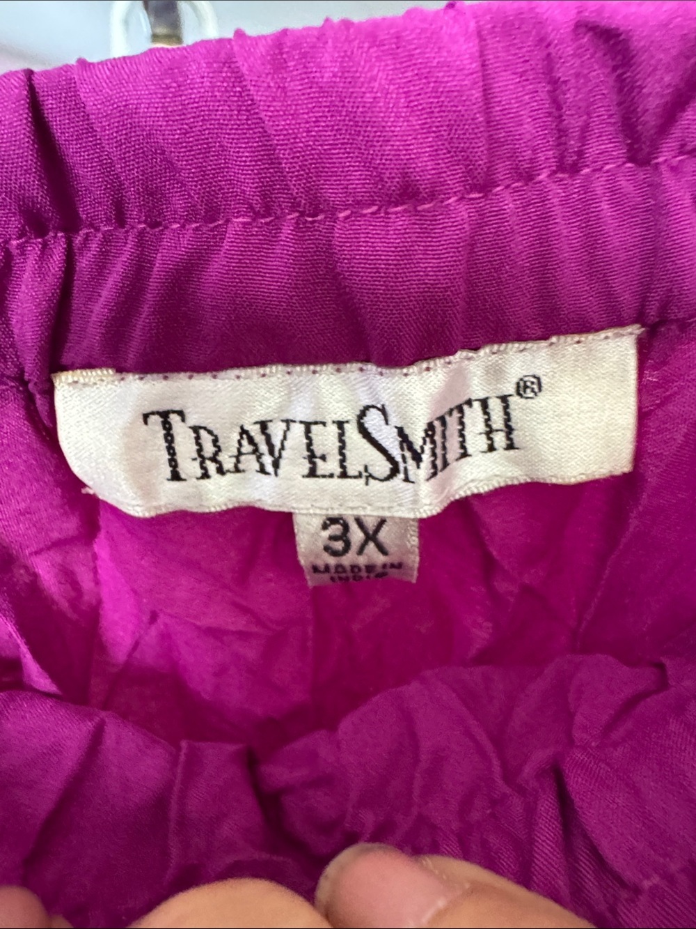 TravelSmith "Air Condition" Crinkle Pleated Maxi Skirt Purple Plus Size 3X - Picture 4 of 5